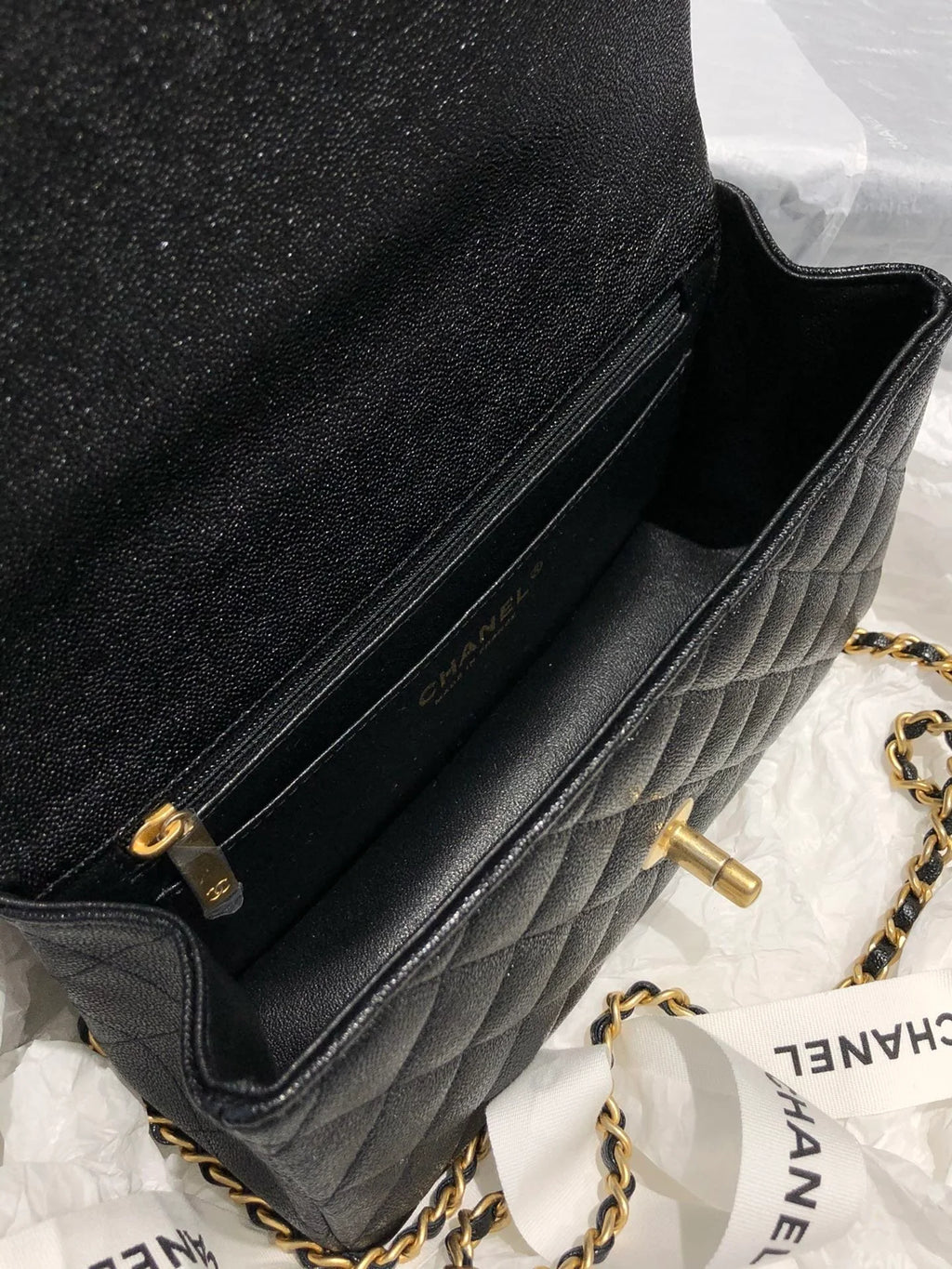 Mini Flap Bag With Top Handle Black A205