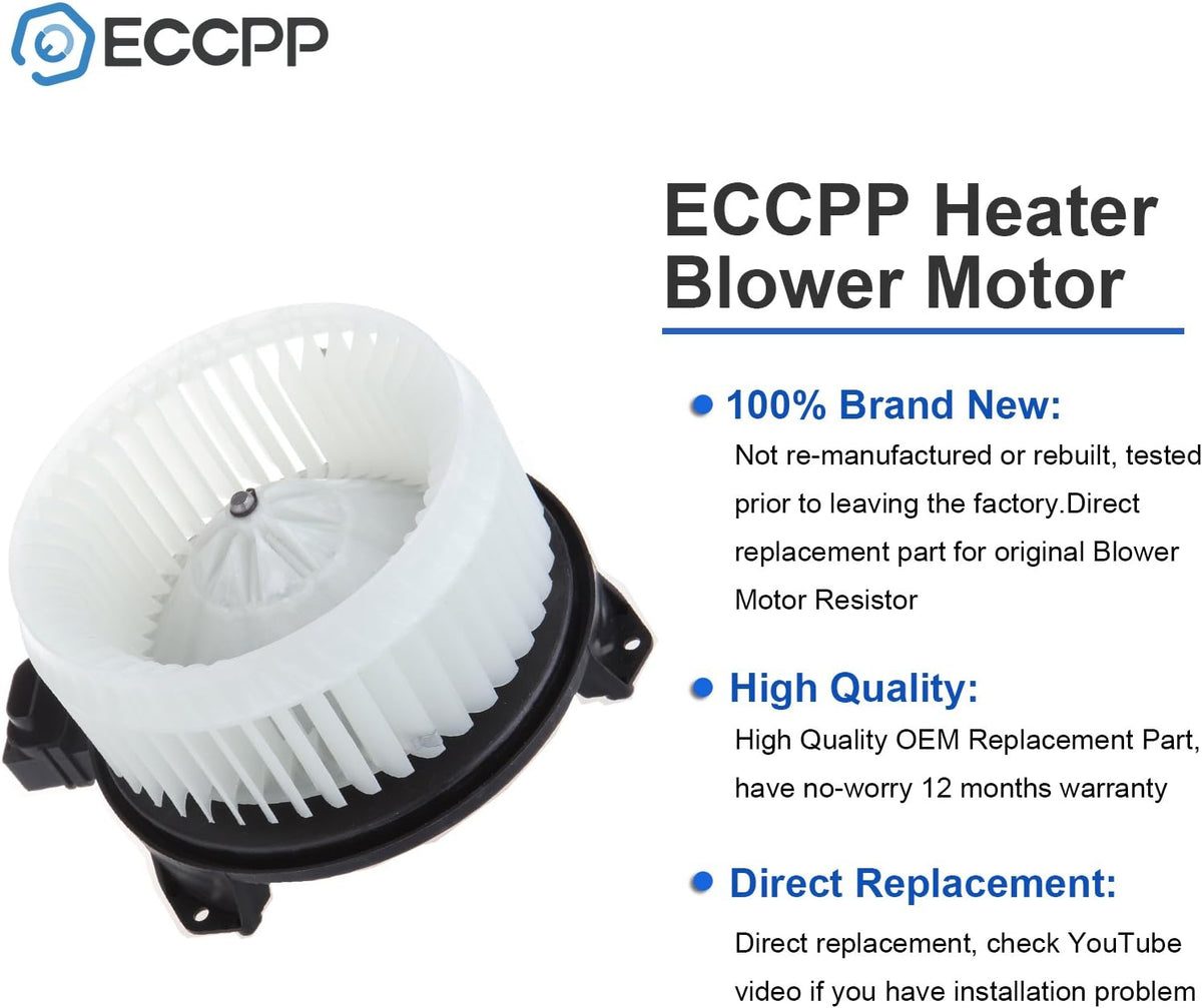 HVAC Plastic Heater Blower Motor with Fan Cage Replacement Pack of 2 B830201