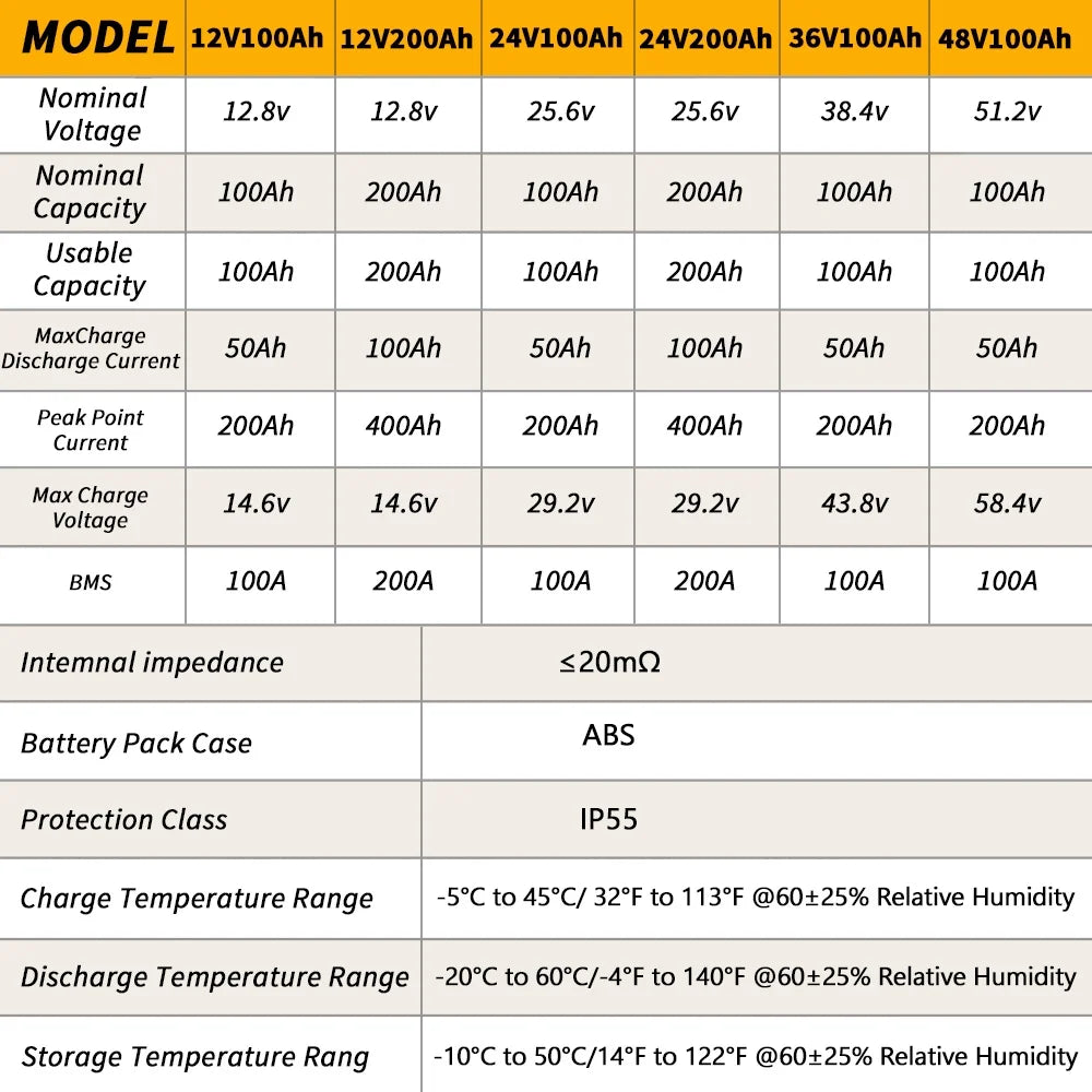 12V 100Ah LiFePO4 Battery with BMS J2987