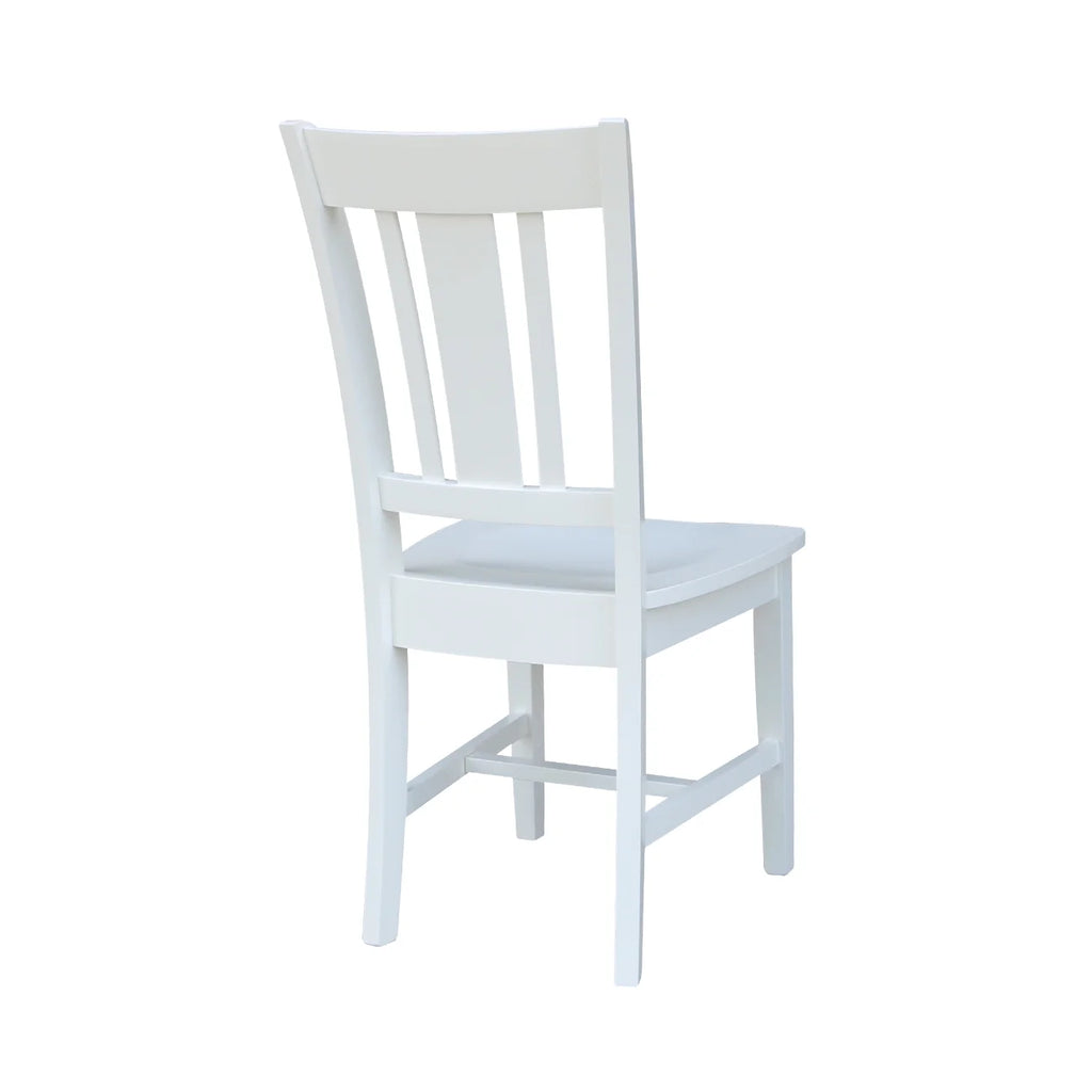 White Solid Wood Splatback Chairs Set of 2 K225813