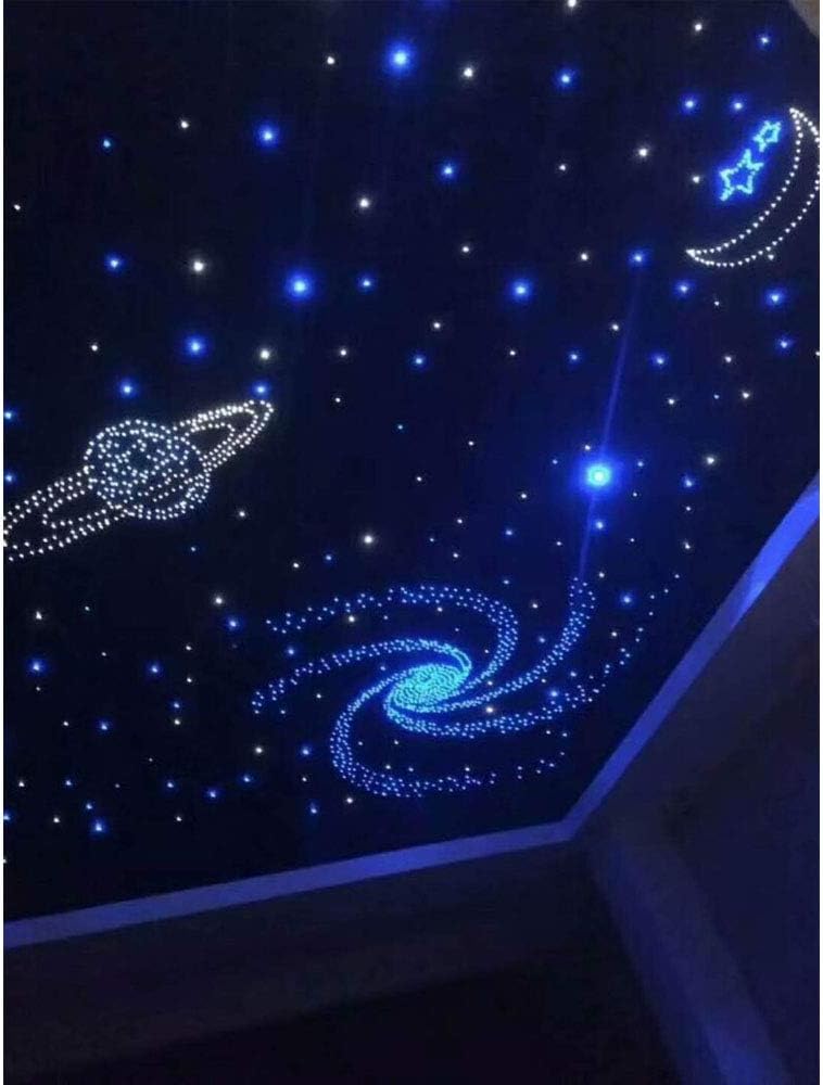 Bluetooth Fiber Optic Star Ceiling Light Kit Mixed 375pcs 9.8ft Strands X28965