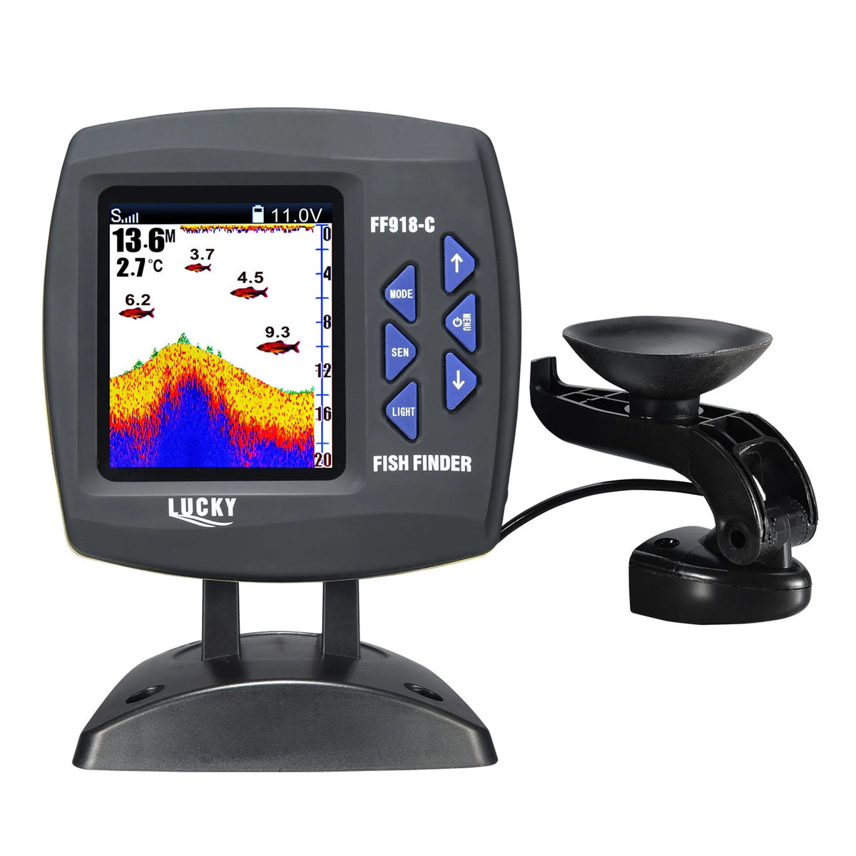 Color LCD Screen Fish Finder 590ft Water Depth I24952