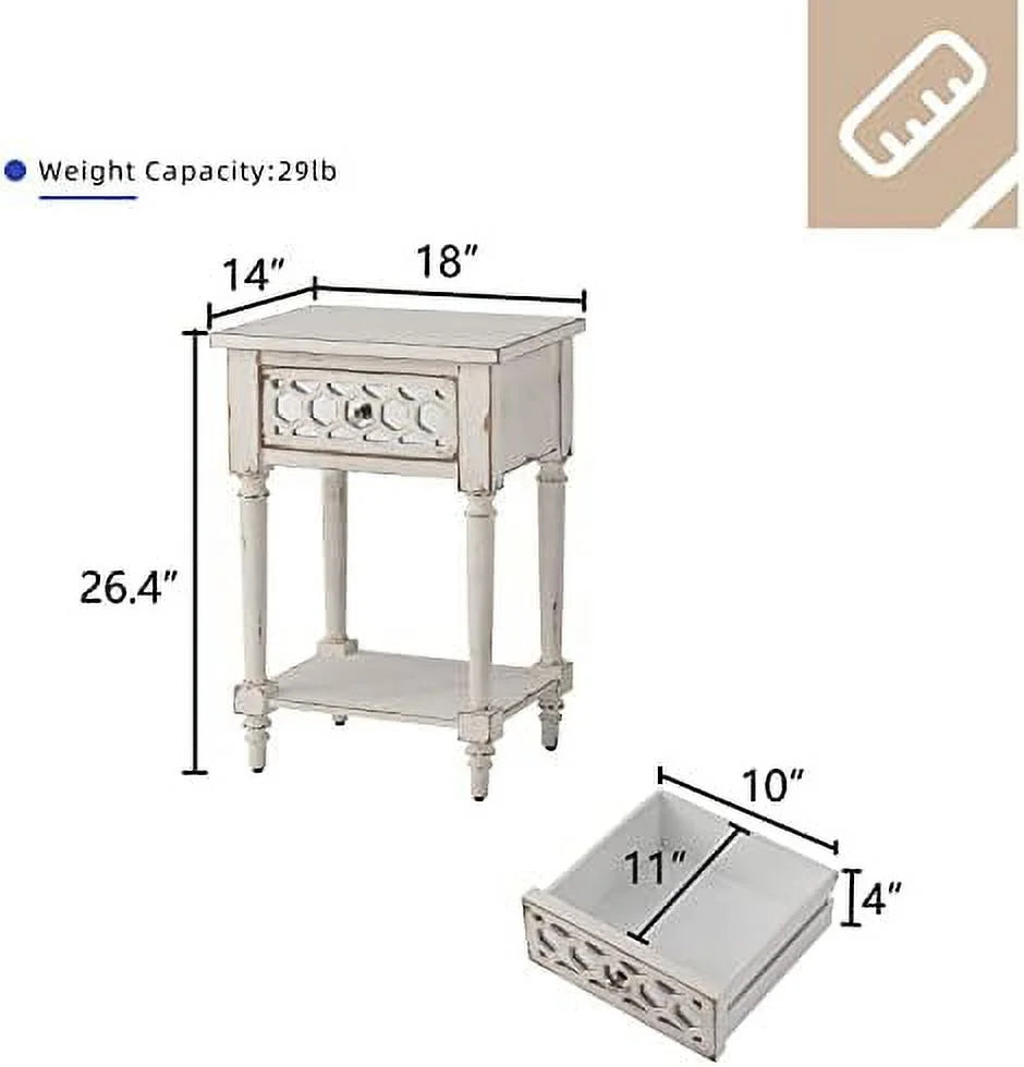 3 Drawer Wood Grain End Table D395576