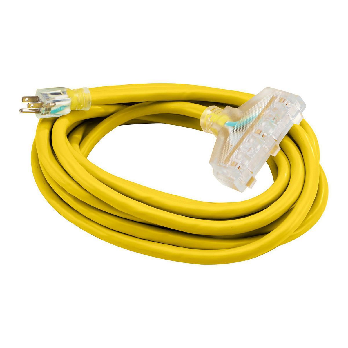 25 ft. 10/3 Gauge Triple-Tap Extension Cord, Yellow S96374
