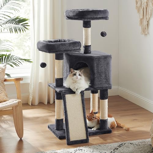 45.3-Inch Cat Tree with Scratching Post and Ramp A1800