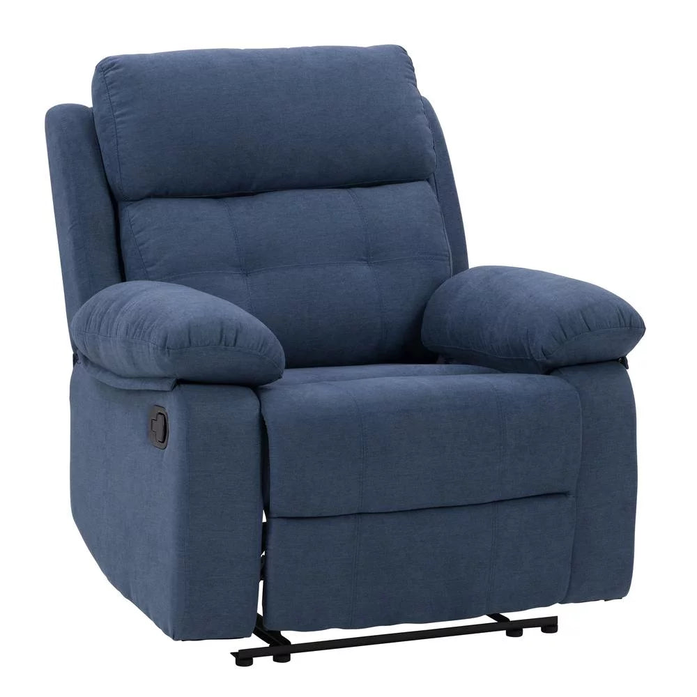 Blue Fabric Manual Recliner R2272