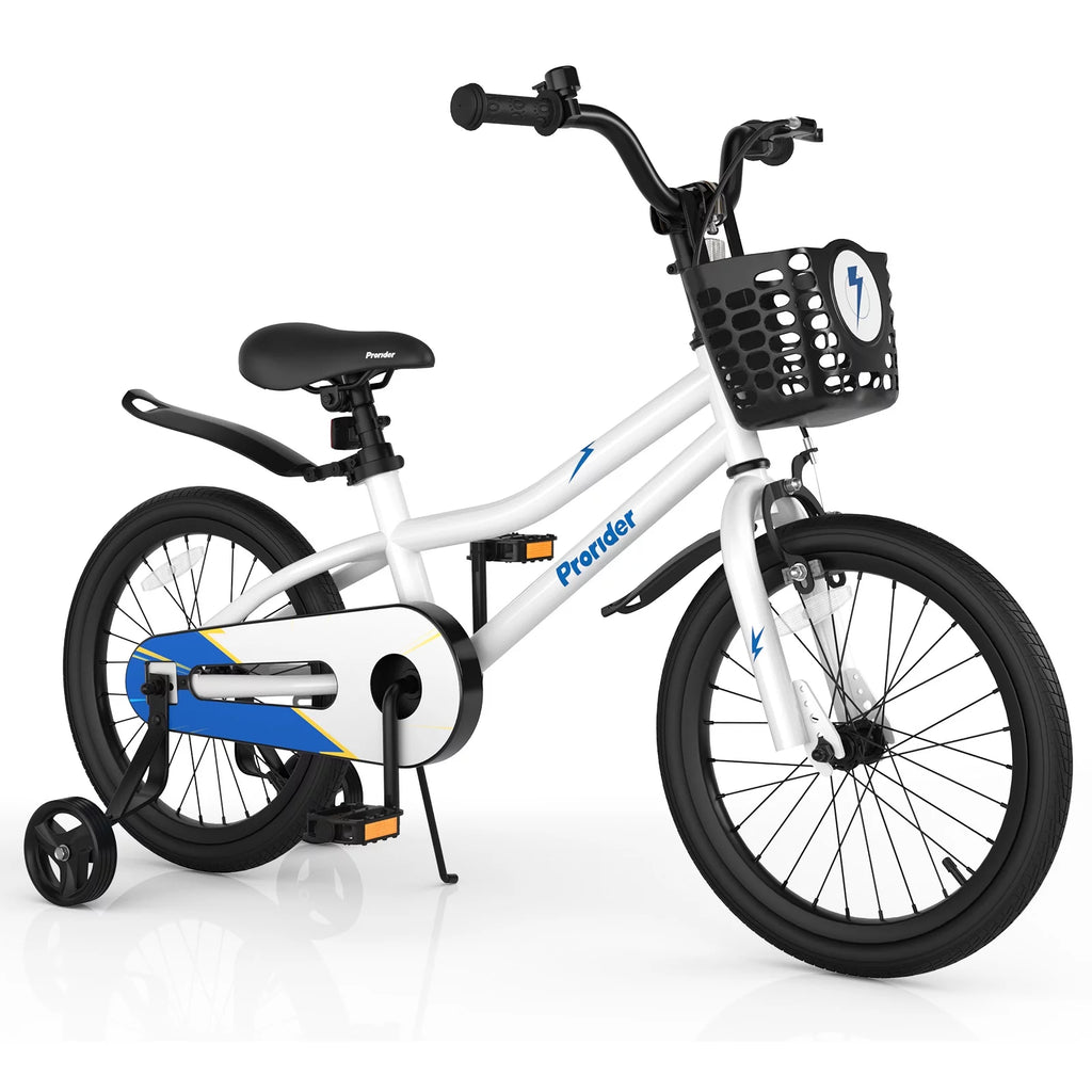 18'' Kid's Bike with Training Wheels & Basket J41269