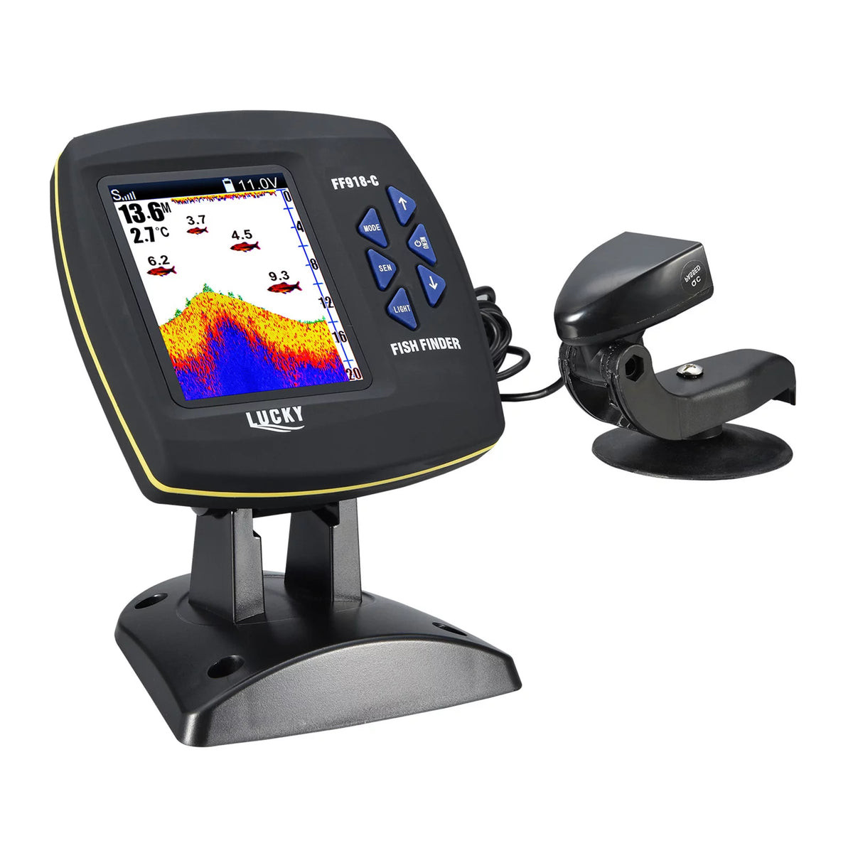 Color LCD Screen Fish Finder 590ft Water Depth I24952