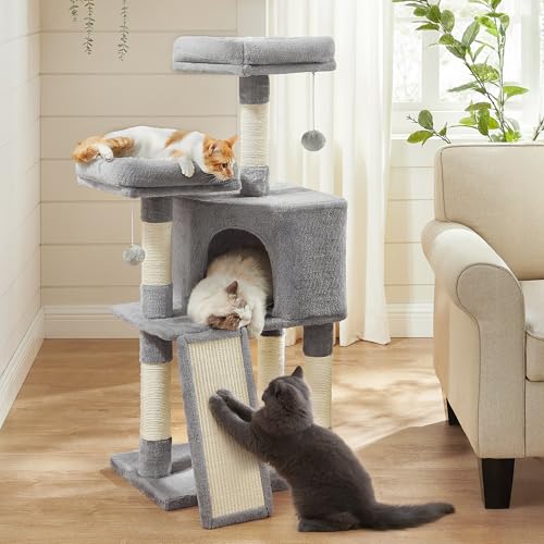 45.3-Inch Cat Tree with Scratching Post and Ramp A1800