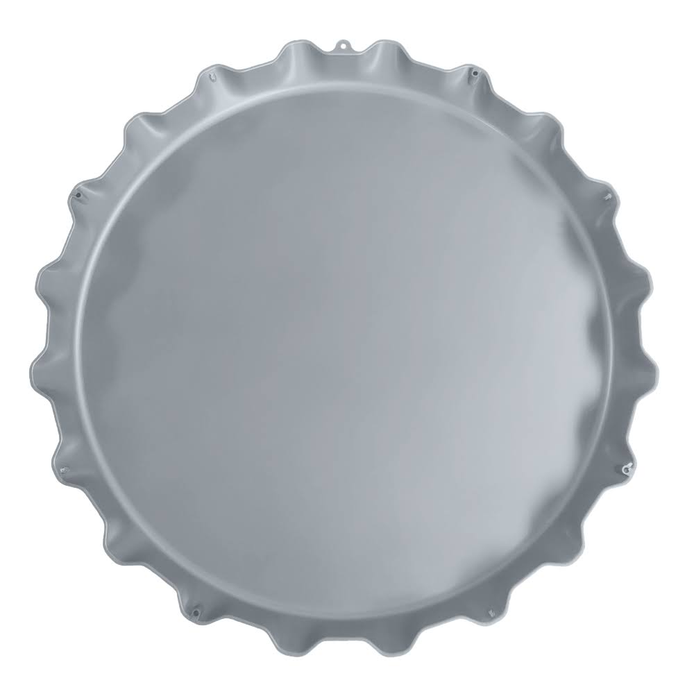 Silver Bottle Cap Wall Sign Q9119