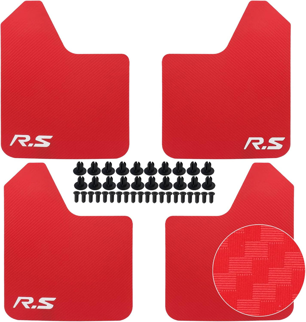 4pcs Carbon Fiber Mud Flaps with Hardware D124