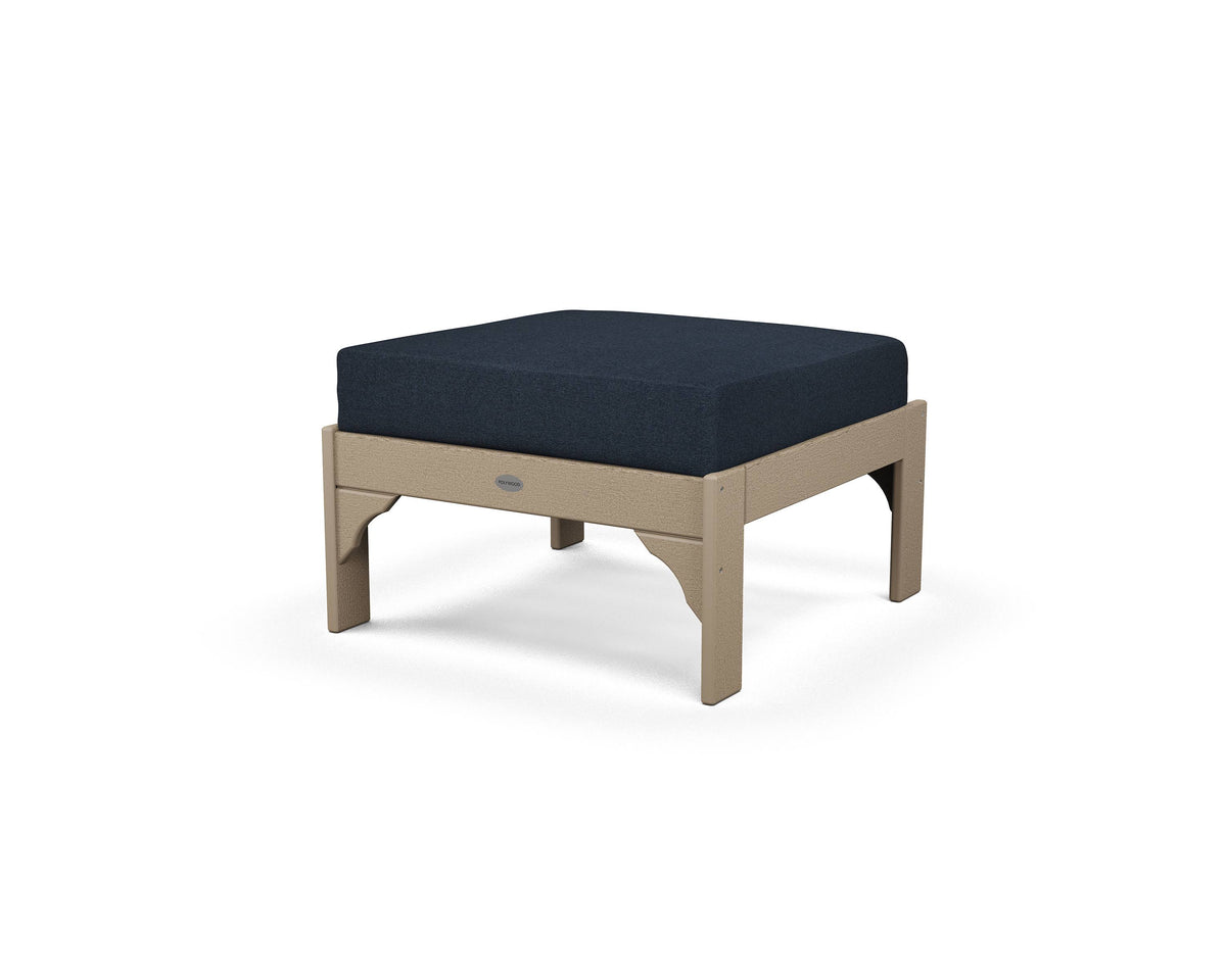 Vintage Sahara / Marine Indigo Deep Seating Ottoman I411