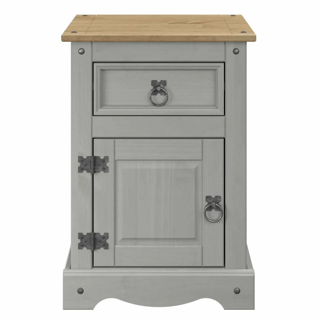 Gray 1 Door 1 Drawer Wood Nightstand L360978