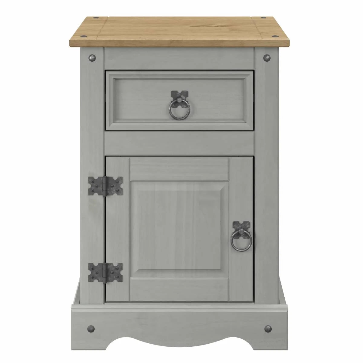 Gray 1 Door 1 Drawer Wood Nightstand L360978