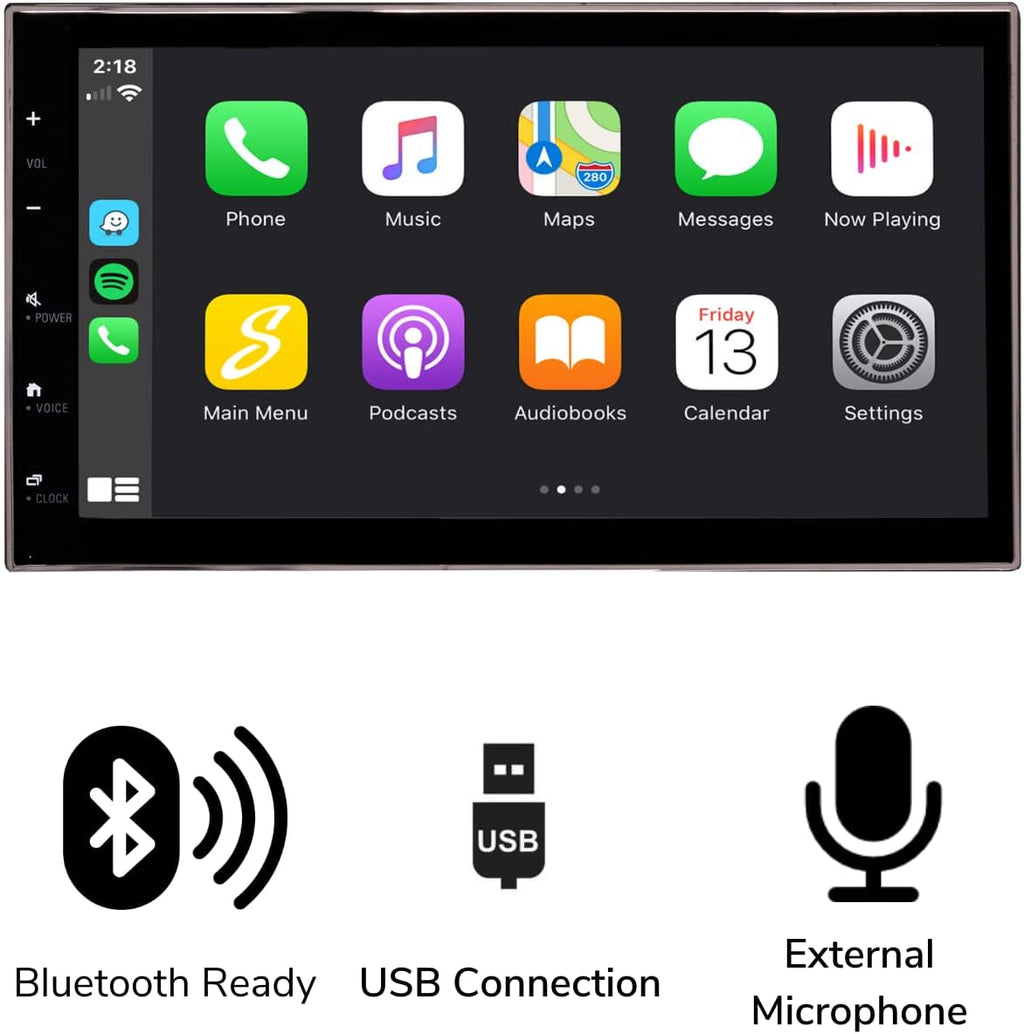 Double Din Radio Kit with Touchscreen Radio, Dash Kit, Camera Input and Antenna Adapter O257128