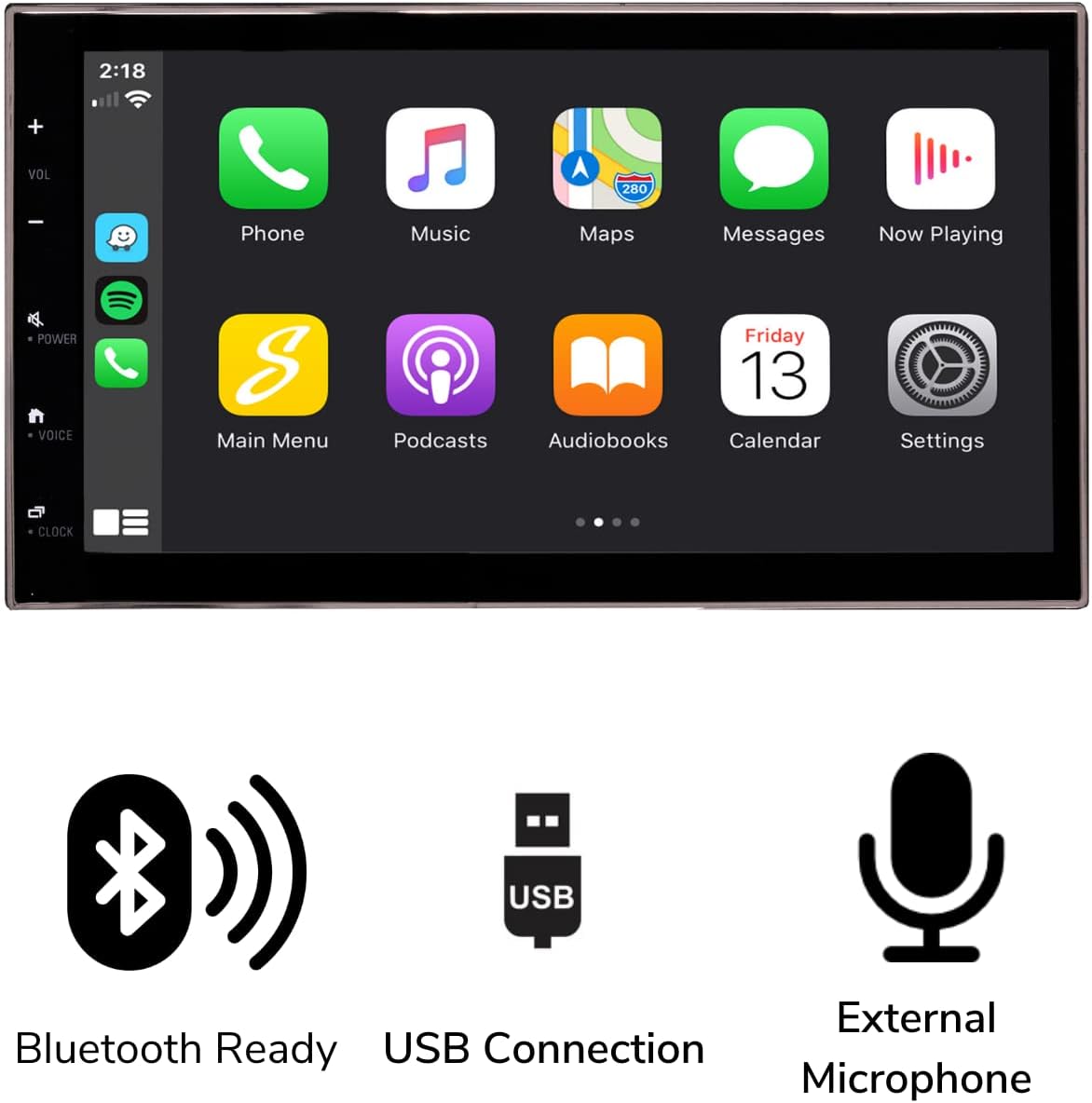 Double Din Radio Kit with Touchscreen Radio, Dash Kit, Camera Input and Antenna Adapter O257128