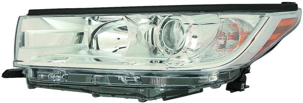 Passenger Side Headlight Assembly with Smoked Chrome Accent Z4548