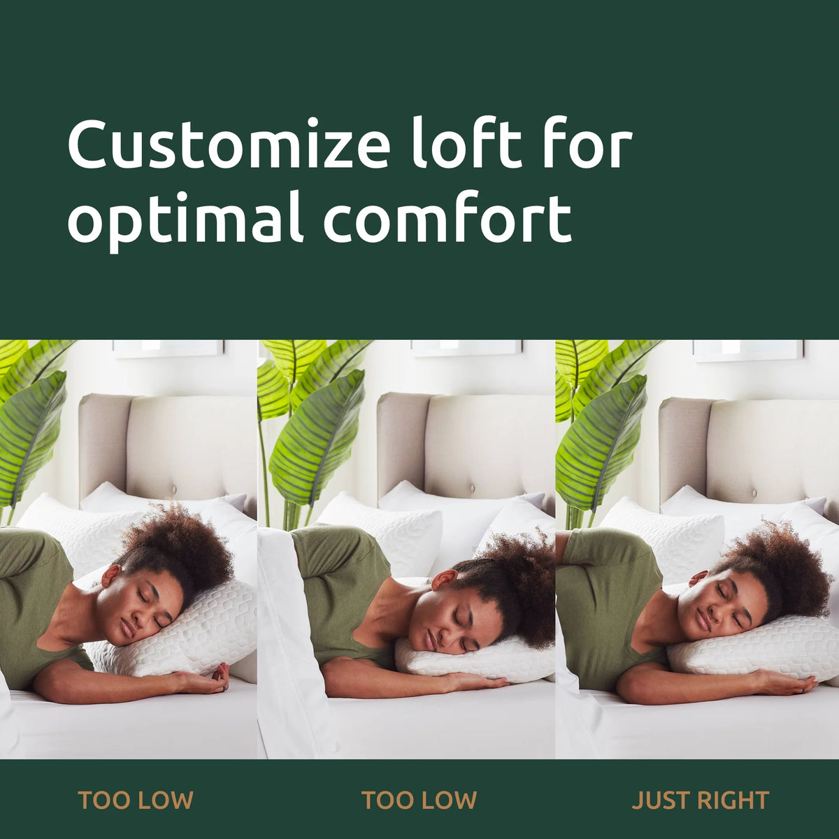 King 2 Pack Shredded Foam Bed Pillow J1149
