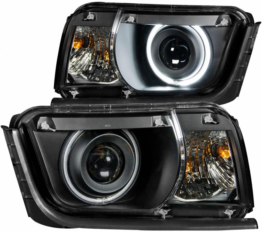Projector Headlights with Halo Black CCFL A8773