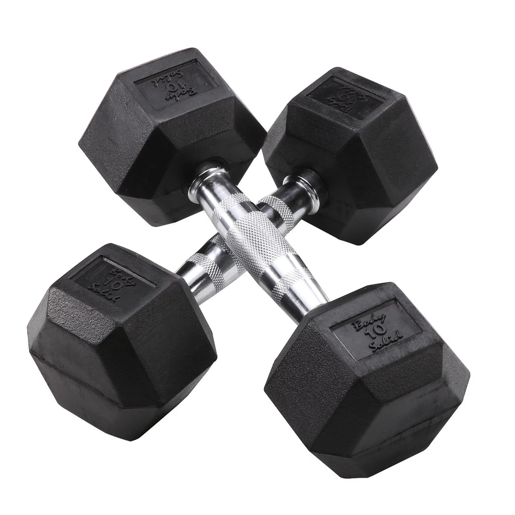 Dumbbell Rack with 5-25 lbs Rubber Dumbbell Set T96627