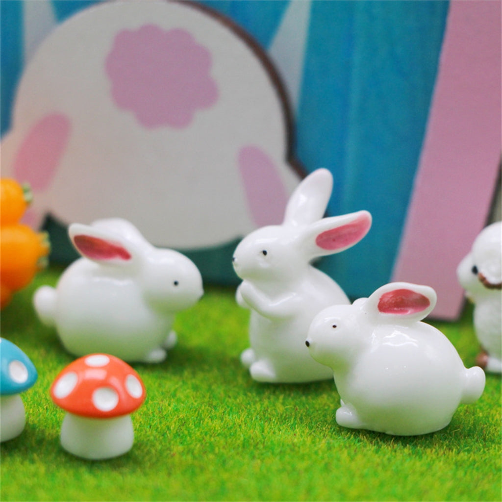 Dollhouse Miniature Easter Rabbit Door Model Photo Props S119