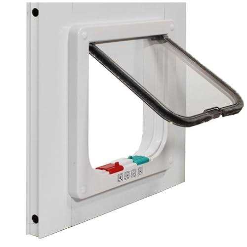 Cat Door for Sash Windows Adjustable Aluminum Frame X30658