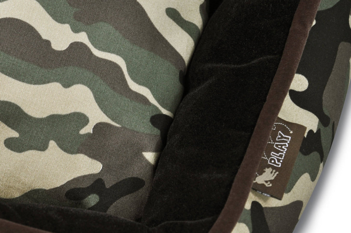 Camouflage Lounge Dog Bed - Green - Large K149