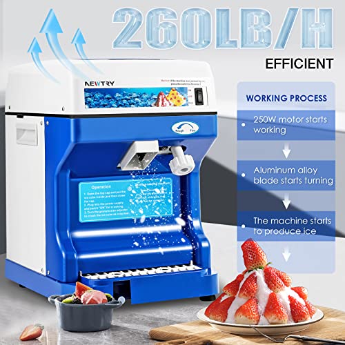 Commercial Electric Ice Shaver Snow Cone Maker 260lb/h N33502