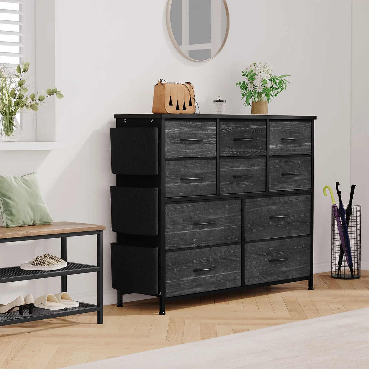 10 Drawers Wood Top Dresser V62532