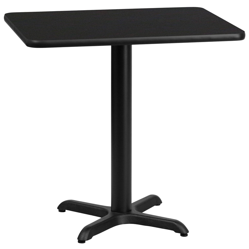 Black Rectangular Laminate Table Top/Base H507