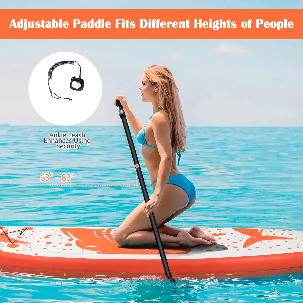 11' Inflatable Stand-Up Paddle Board Non-Slip Deck R493010
