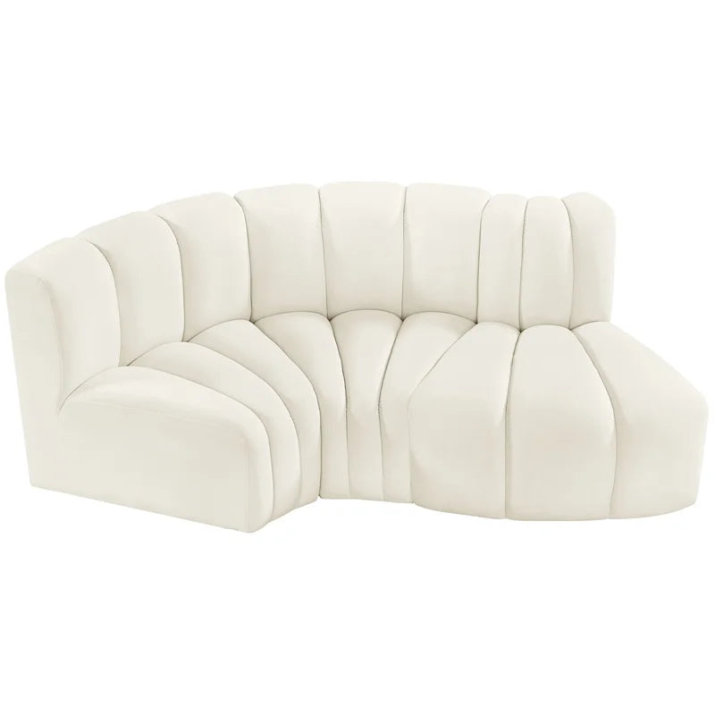 Cream Velvet Modular Sofa F66220