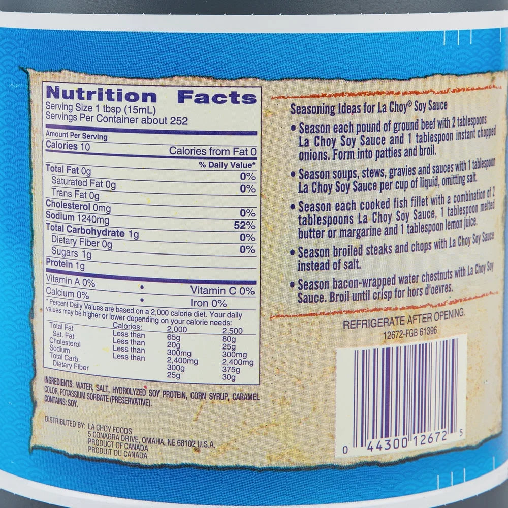 Soy Sauce 1 Gallon Bottle Y192035