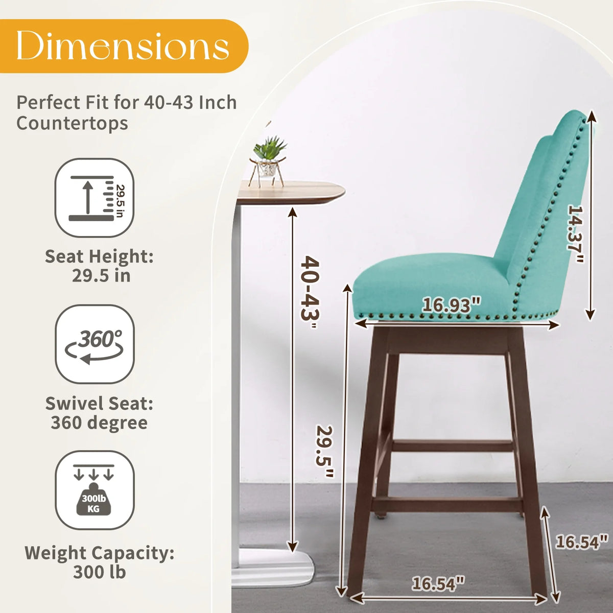 Tiffany Swivel Upholstered Bar Stools Set of 2 N229627