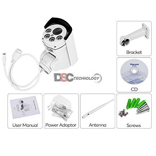Outdoor Waterproof WiFi PTZ Security Camera with Built-in Micro V7155