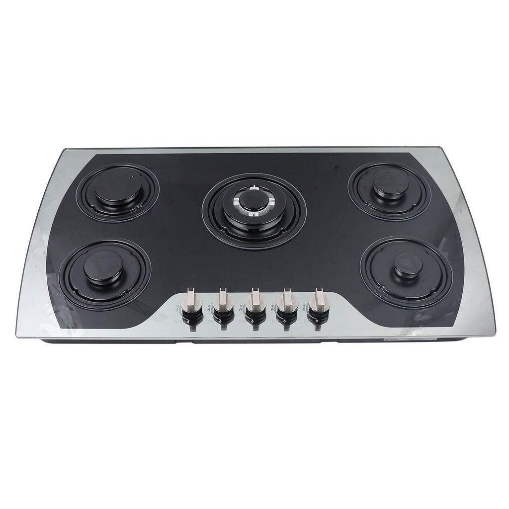 35.4" 5 Burners Tempered Glass Gas Cooktop R471