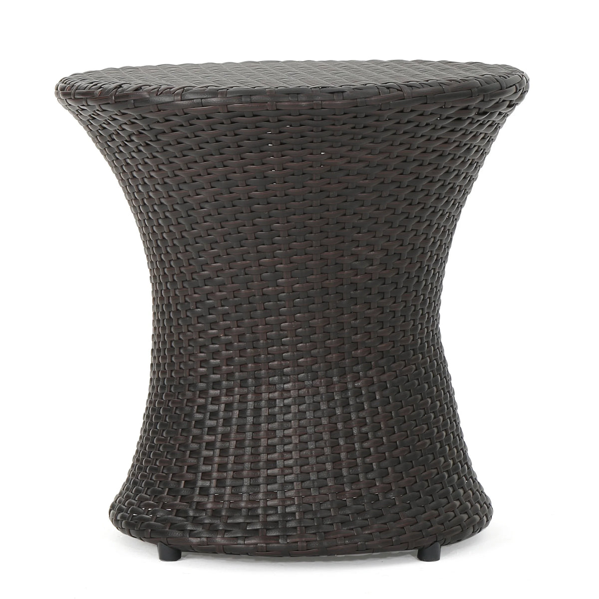 Multibrown Outdoor Wicker Side Table Z8131