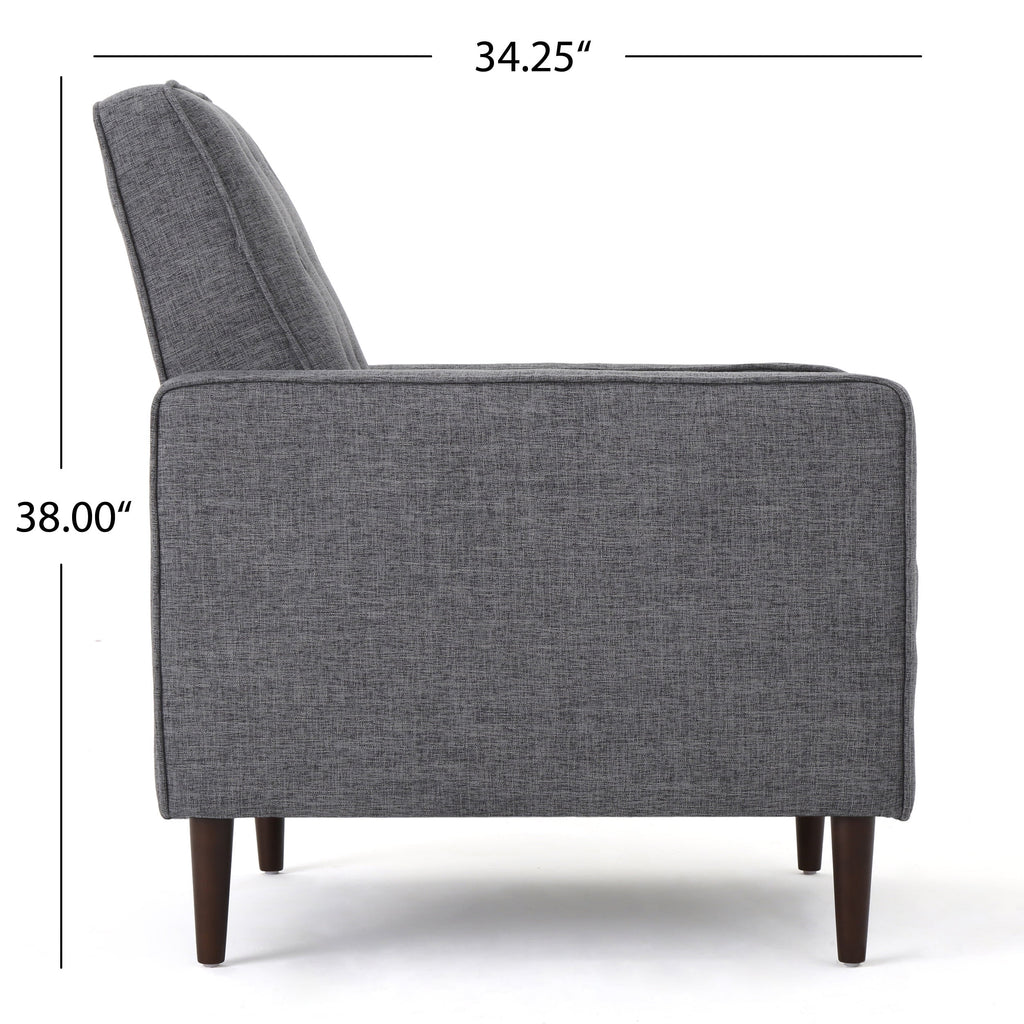 Grey Fabric Recliner U2507