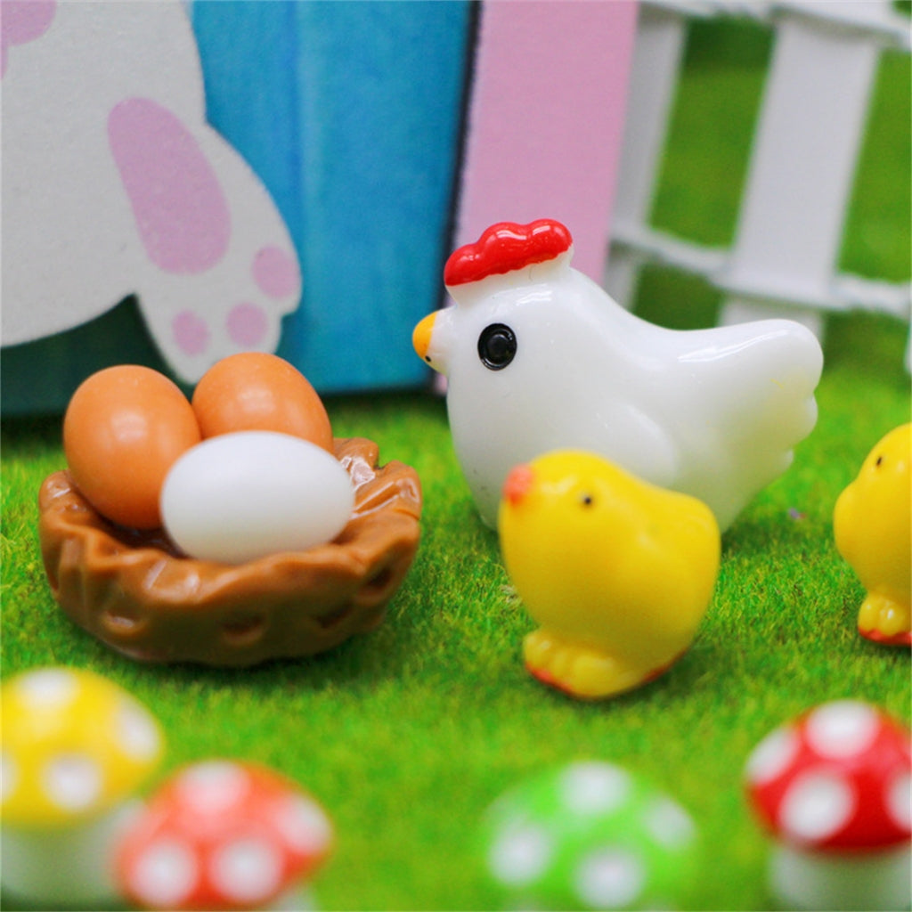 Dollhouse Miniature Easter Rabbit Door Model Photo Props S119
