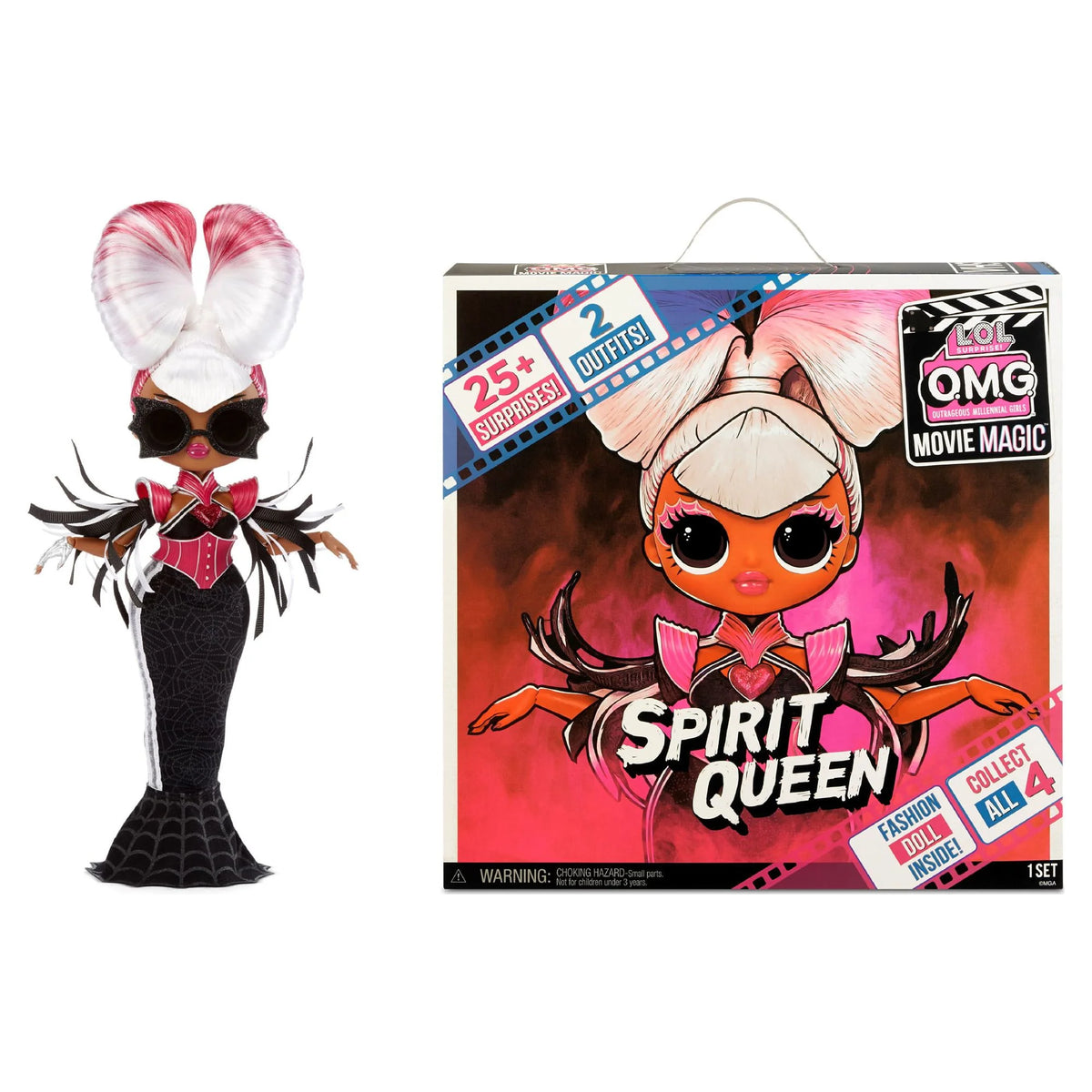 LOL Surprise Omg Spirit Queen Fashion Doll with 25 Surprises Including 2 Fashion Outfits, 3D Glasses, Movie Accessories And Reusable Playset M23862