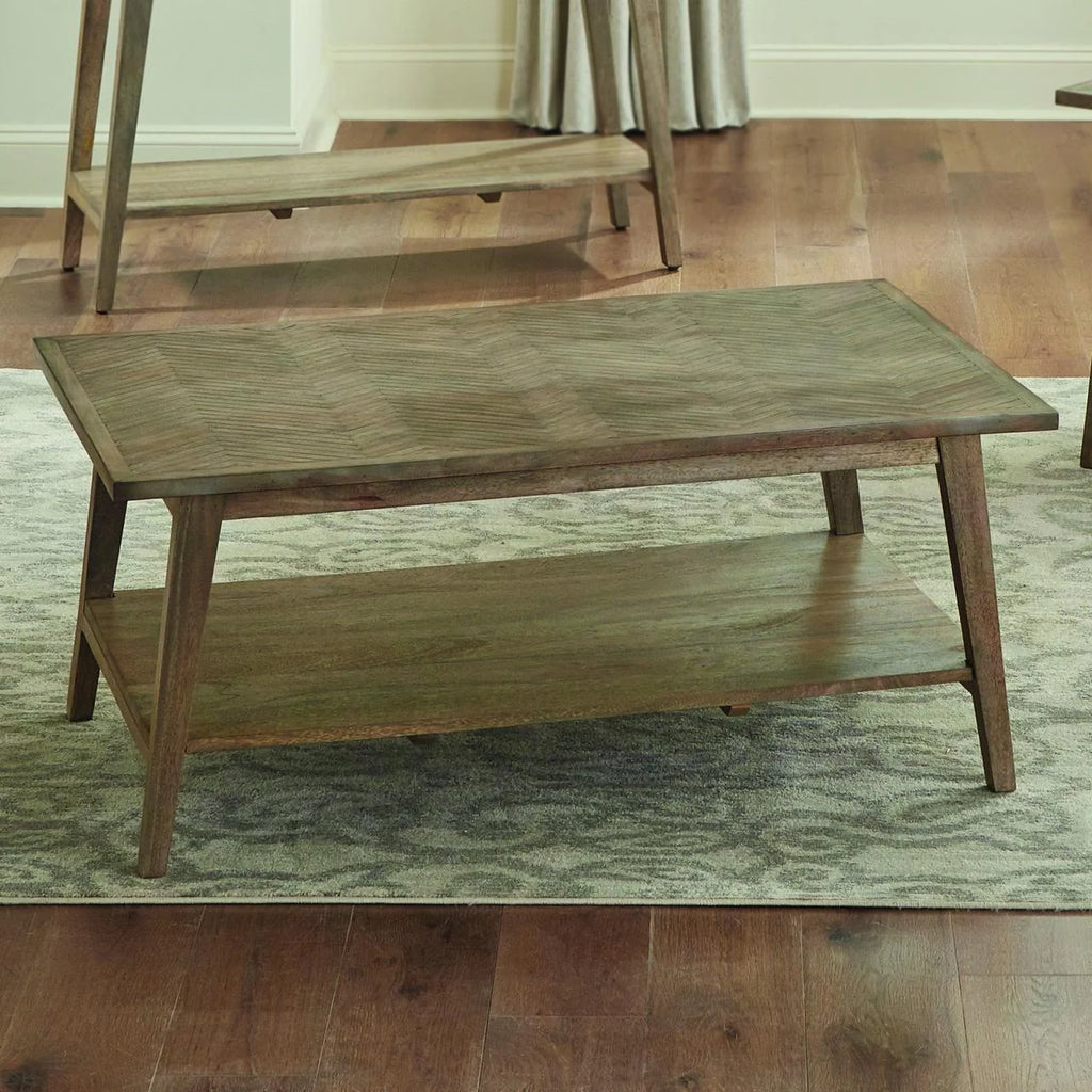 Natural Wood Rectangle Cocktail Table K23016
