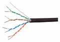 1000ft 24AWG Cat5e 350MHz STP Solid Riser-Rated Bulk Pure Bare Copper Ethernet Cable Blue D6320