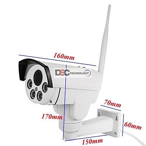 Outdoor Waterproof WiFi PTZ Security Camera with Built-in Micro V7155
