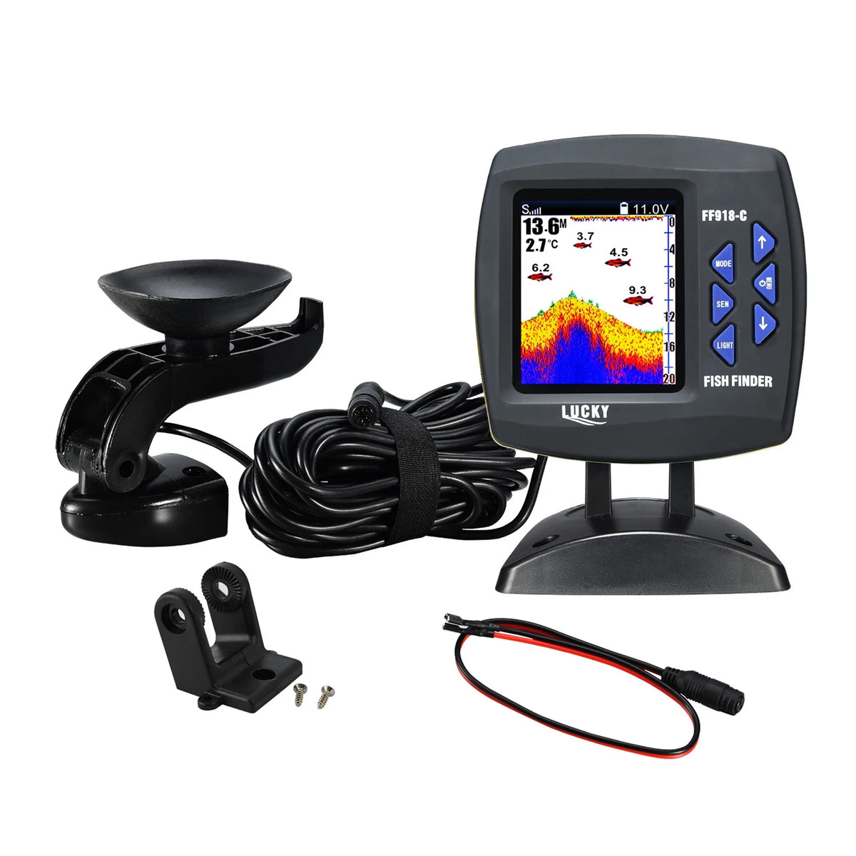 Color LCD Screen Fish Finder 590ft Water Depth I24952