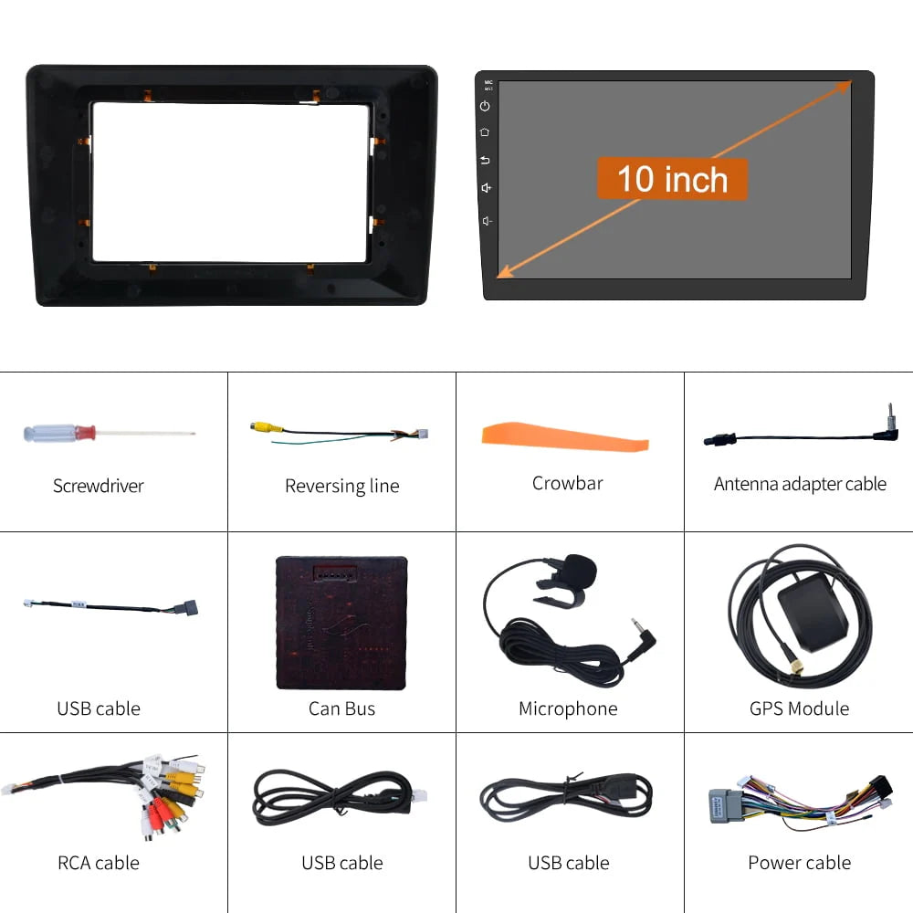 Car Radio Stereo with Touch Screen GPS Navigation Bluetooth 1G RAM 32G ROM N4798
