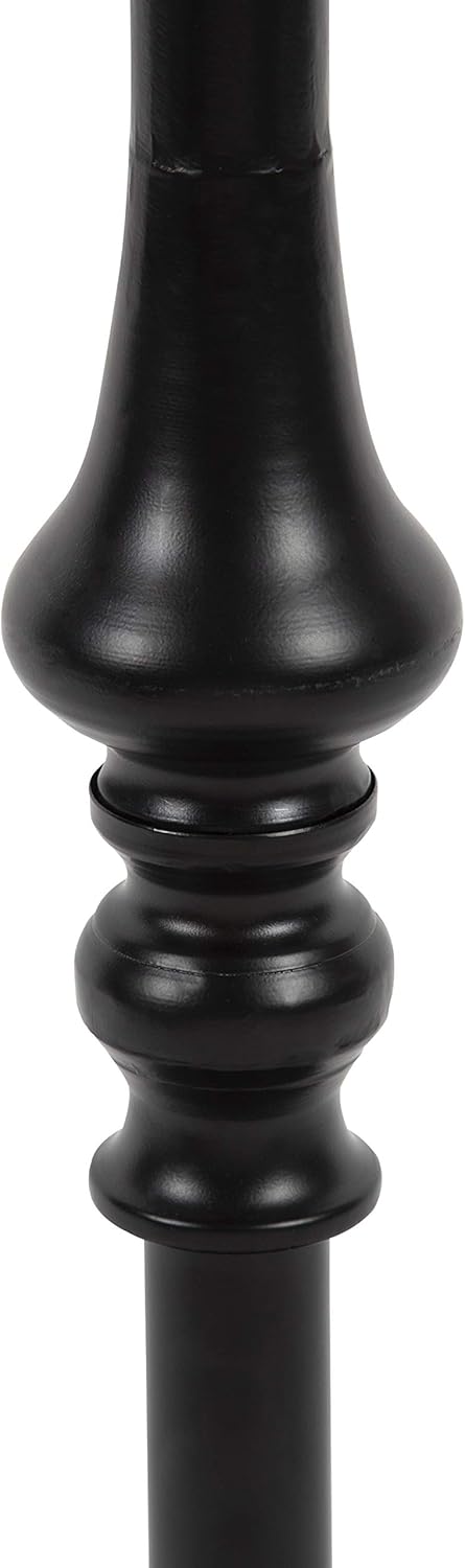 Rustic Pedestal Table, 12 x 12 x 26, Rustic Caramel and Black W38015