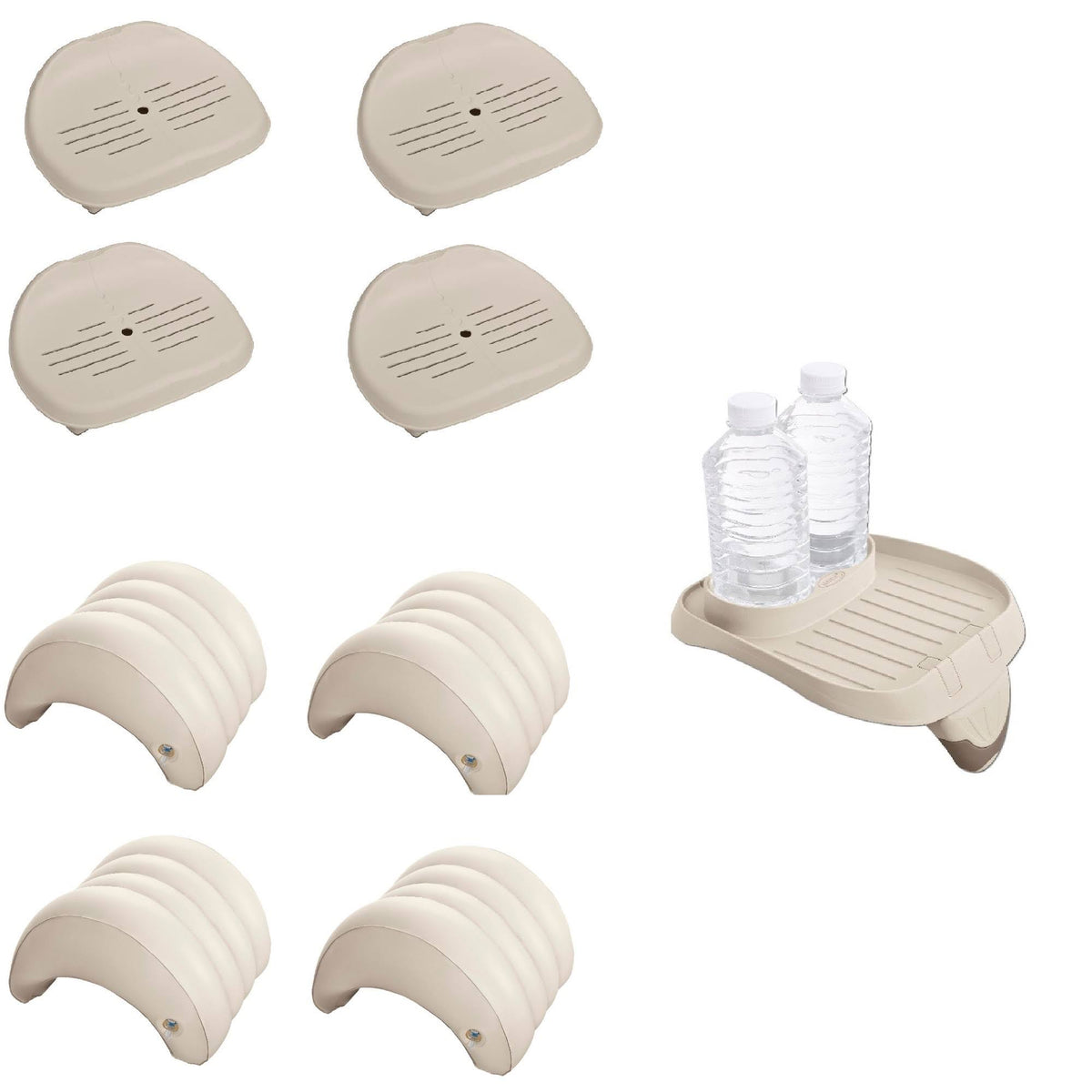 Inflatable Hottub Seat with Cup Holder and Head Rest E120