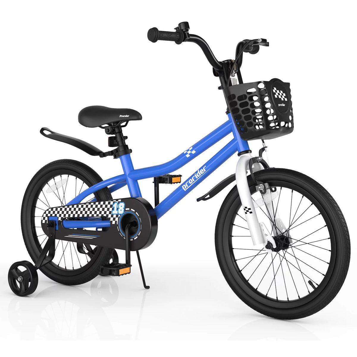 18'' Kid's Bike with Training Wheels & Basket J41269
