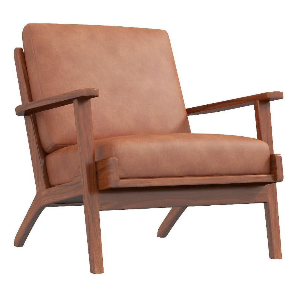 Brown Genuine Leather Accent Chair K667802