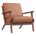 Brown Genuine Leather Accent Chair K667802